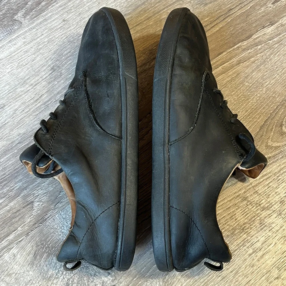 Xero Shoes Glenn Mens 8 Oiled Black Leather Barefoot Casual Oxford Shoes CY07-12